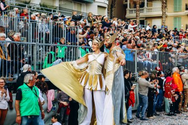 Menton, Fransa - 18 Şubat 2024: Menton 'daki 