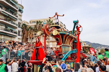 Menton, Fransa - 18 Şubat 2024: Menton 'daki 