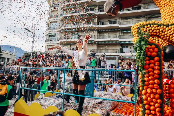 Menton, Fransa - 18 Şubat 2024: Menton 'daki 