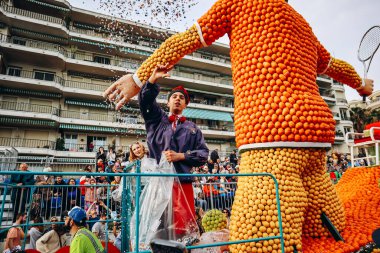 Menton, Fransa - 18 Şubat 2024: Menton 'daki 