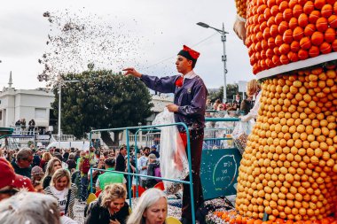 Menton, Fransa - 18 Şubat 2024: Menton 'daki 