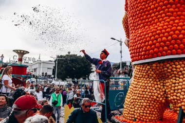 Menton, Fransa - 18 Şubat 2024: Menton 'daki 