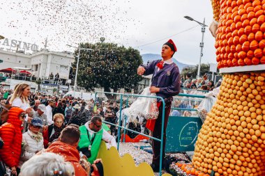 Menton, Fransa - 18 Şubat 2024: Menton 'daki 