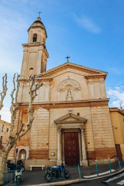 Fransa 'nın güneyinde, Menton' da güzel bir kasaba.
