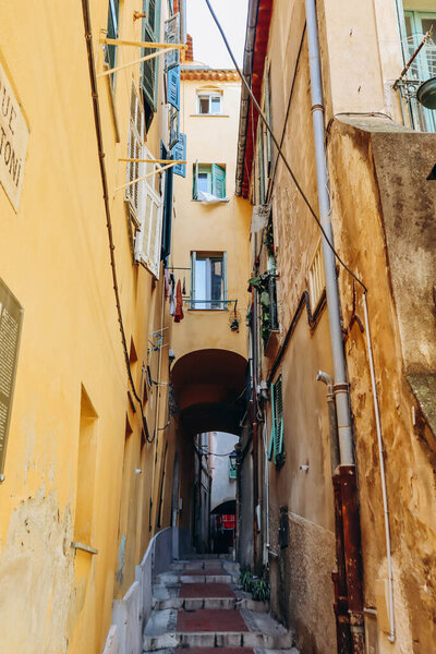 Lovely town center in Menton, south of France