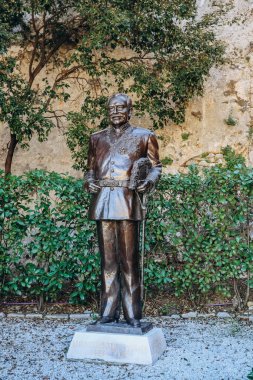 Monako, Monako - 20 Ocak 2024: Monako Prensi III. Rainier Heykeli