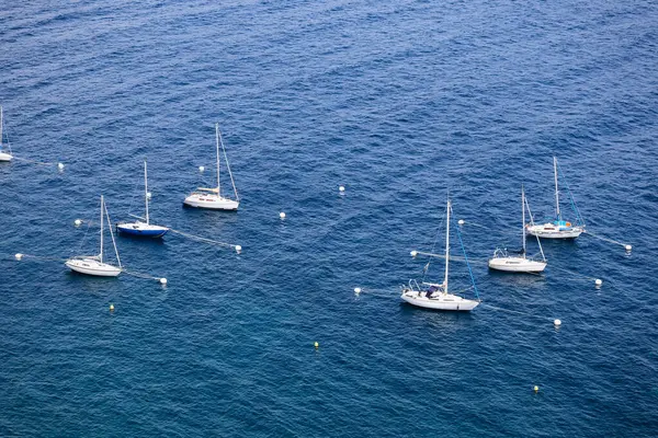 Barcos Porto Villefranche Sur Mer Riviera Francesa — Fotografia de Stock