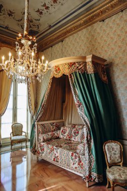 Monako, Monako - 2 Eylül 2023: Monako Prensi 'nin Sarayı' nın lüks iç mekanları