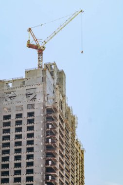 Doha, Katar - 29 Nisan 2024: Batı Körfezi bölgesi, Doha 'da gökdelenleri olan iş bölgesi