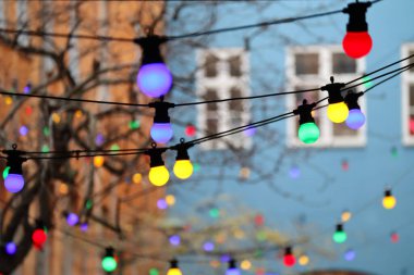 Kopenhag 'ın merkezinde çok renkli bir çelenk