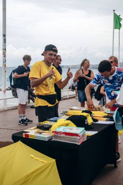 Nice, Fransa - 21 Temmuz 2024: Fransa Turu finali Nice, Güney Fransa