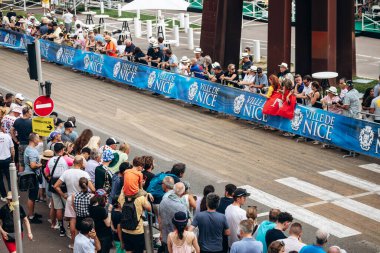 Nice, Fransa - 21 Temmuz 2024: Fransa Turu finali Nice, Güney Fransa