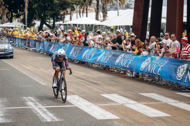 Nice, Fransa - 21 Temmuz 2024: Fransa Turu finali Nice, Güney Fransa