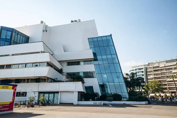 stock image Cannes, France - August 1, 2024: View of the famous Palais des Festivals in the center of Cannes