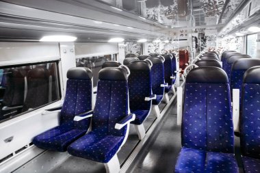 Inside a TER train in the south of France