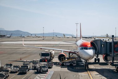 Nice, France - August 5, 2024: Nice Airport in the south of France clipart