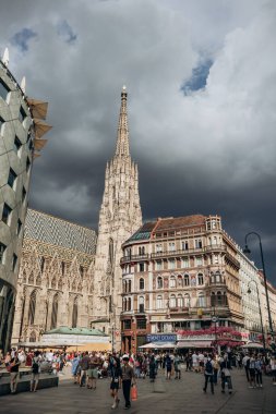 Vienna, Austria - August 5, 2024: Stephansplatz square in the center of Vienna clipart