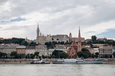 Beautiful Danube embankments in the very center of Budapest clipart