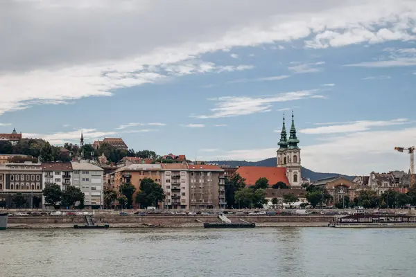 stock image Beautiful Danube embankments in the very center of Budapest