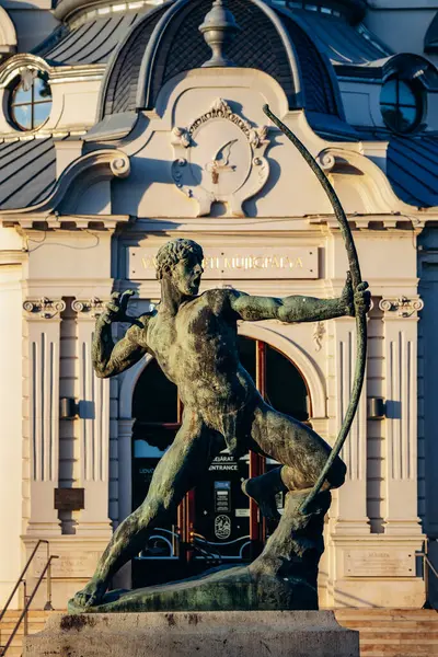 stock image Budapest, Hungary - August 10, 2024: Budapest Central City Park at sunset