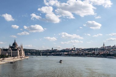 Beautiful Danube embankments in the very center of Budapest clipart