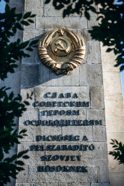 Budapest, Hungary - August 10, 2024: Soviet War Memorial, Historical landmark in Budapest, Hungary