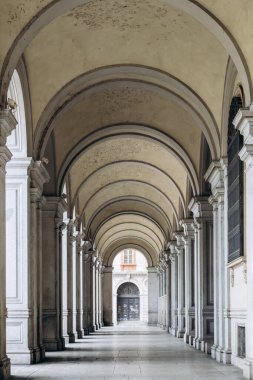 Turin, Italy - October 6, 2024: View of streets and architecture in the center of Turin clipart