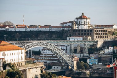 Porto Katedrali 'nin kulesinden Porto' nun görüntüsü