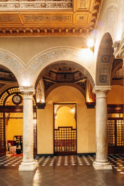 Cenova, İtalya - 22 Eylül 2024: Cenova 'daki Palazzo Gerolamo Grimaldi Sarayı (Palazzo della Meridiana)