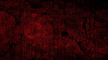Beton duvarın yüzey dokusu ürkütücü koyu kırmızı kan rengi. Cadılar Bayramı kullanımı için arkaplan