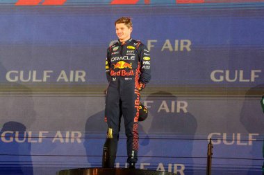  Max Verstappen (NED) Redbull Racing RB19 PODIUM OF THE RACE of  FORMULA 1 GULF AIR BAHRAIN GRAND PRIX 2023, SAKHIR, BAHRAIN, MARCH, 05 2023 clipart