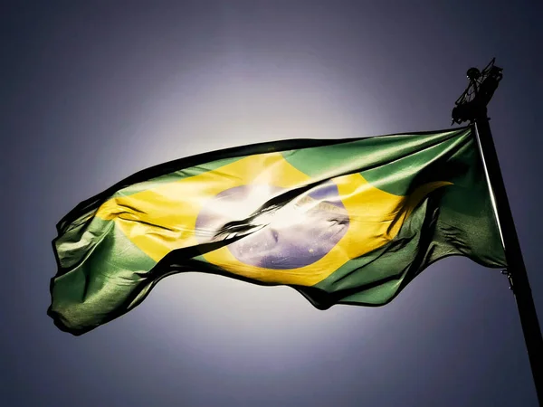 Бразильський Прапор Лісабон Por — стокове фото
