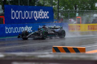  George Russell (GBR) Mercedes W14 E Performanc Kanada GP 2023 tarihinde Circuit Gilles Villeneuve - Montreal, Quebec, Kanada
