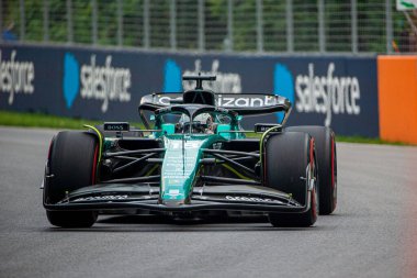  Lance Stroll (CAN) Aston Martn AMR2 Kanada GP 2023 tarihinde Circuit Gilles Villeneuve - Montreal, Quebec, Kanada