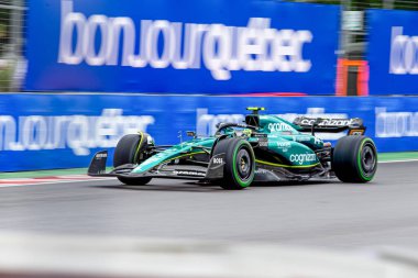  Fernando Alonso (SPA) Aston Martn AMR2 Kanada GP 2023 tarihinde Circuit Gilles Villeneuve - Montreal, Quebec, Kanada