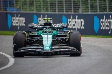  Fernando Alonso (SPA) Aston Martn AMR2 Kanada GP 2023 tarihinde Circuit Gilles Villeneuve - Montreal, Quebec, Kanada