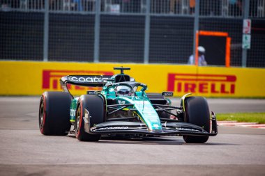  Lance Stroll (CAN) Aston Martn AMR2 Kanada GP 2023 tarihinde Circuit Gilles Villeneuve - Montreal, Quebec, Kanada