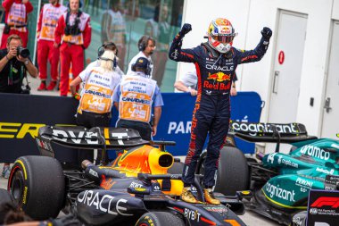  Max Verstappen (NED) Redbull Racing RB19 Kanada GP 2023 yarışında Ayrton Senn 'in Montreal, Quebec, Kanada