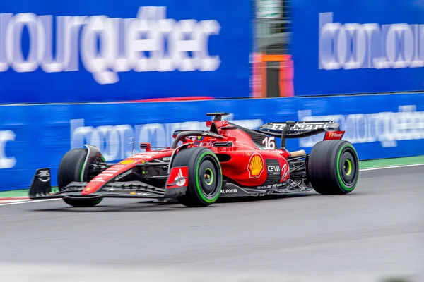 Charles Leclerc Mon Ferrari Kanada 2023 Tarihinde Circuit Gilles Villeneuve — Stok fotoğraf