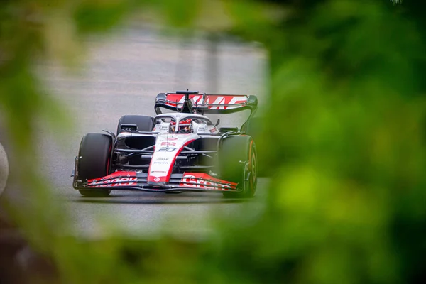 Kevin Magnussen Sve Haas 2在加拿大Gp 2023期间在加拿大魁北克蒙特利尔Gilles Villeneuve电路举行 — 图库照片