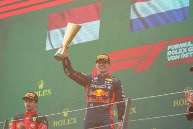 İngiltere 'nin Silverstone kentinde İngiltere GP' si sırasında podyum kutlamaları