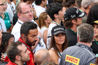 İngiltere 'nin Silverstone kentinde İngiltere GP' si sırasında podyum kutlamaları