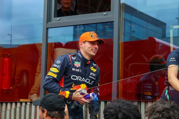 Orakel Red Bull Racing Feiert Sieg — Stockfoto