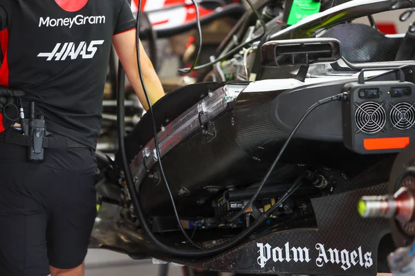 Haas Team Tijdens Britse Silverstone — Stockfoto