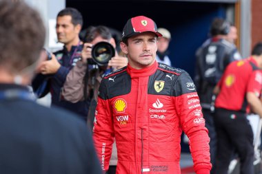  Charles Leclerc (MON) Ferrari SF-23 Qualt sessio 'da İkinci olduktan sonra