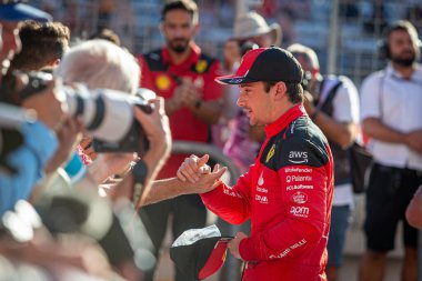  Charles Leclerc (MON) Ferrari SF-23 oturumdan sonra - direk pozisyonu - polema