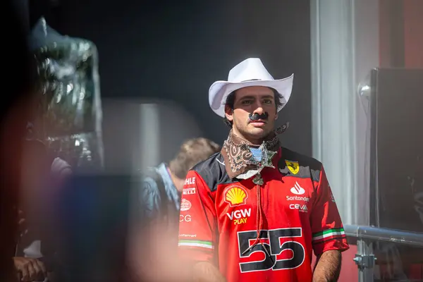 Carlos Sainz Spa Ferrari — Stok fotoğraf