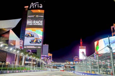 track atmosphere during F1 2023 Las Vegas Strip Grand Prix clipart