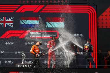 PODIUM - Max Verstappen (NED) - Oracle Red Bull Racing - Red Bull RB20 - Honda RBTLando Norris (GBR) - McLaren Formula 1 Team - McLaren MCL38 - MerceCharles Leclerc (MON) - Scuderia Ferrari - Ferrari SF-24 - Ferrar