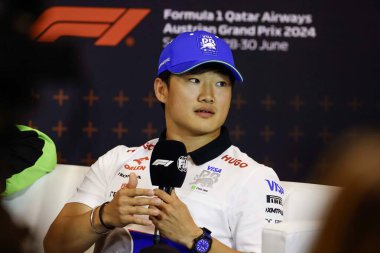  Yuki Tsunoda (JPN) - Visa Cash App RB F1 Team - RB VCARB01 - Honda RBPT Formula 1 Katar Havayolları Avusturya Grand Prix 2024, RedBull Ring, Spielberg, Avusturya 27-30 Haziran 2024